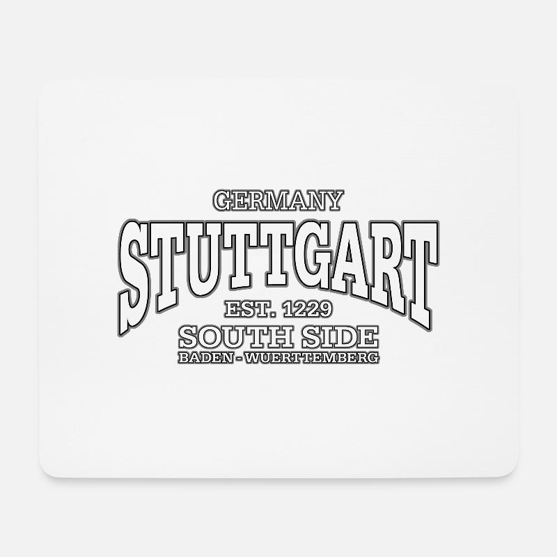 Stuttgart (white) - Mousepad (Querformat) - Weiß