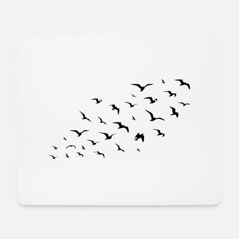 birds - Mousepad (Querformat) - Weiß
