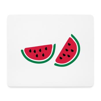 Halb watermelon_fruits - Mousepad (Querformat) - Weiß - Vorne