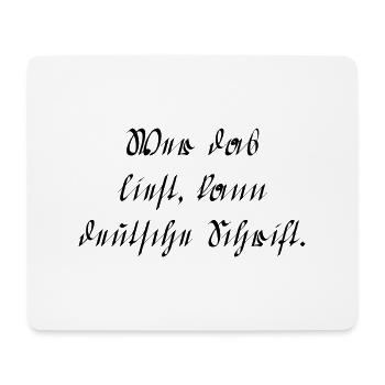 Deutsche Schrift - Mousepad (Querformat) - Weiß - Vorne