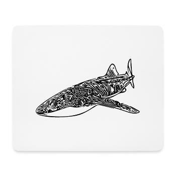 Whale Shark - Mouse Pad (horizontal) - white - Front