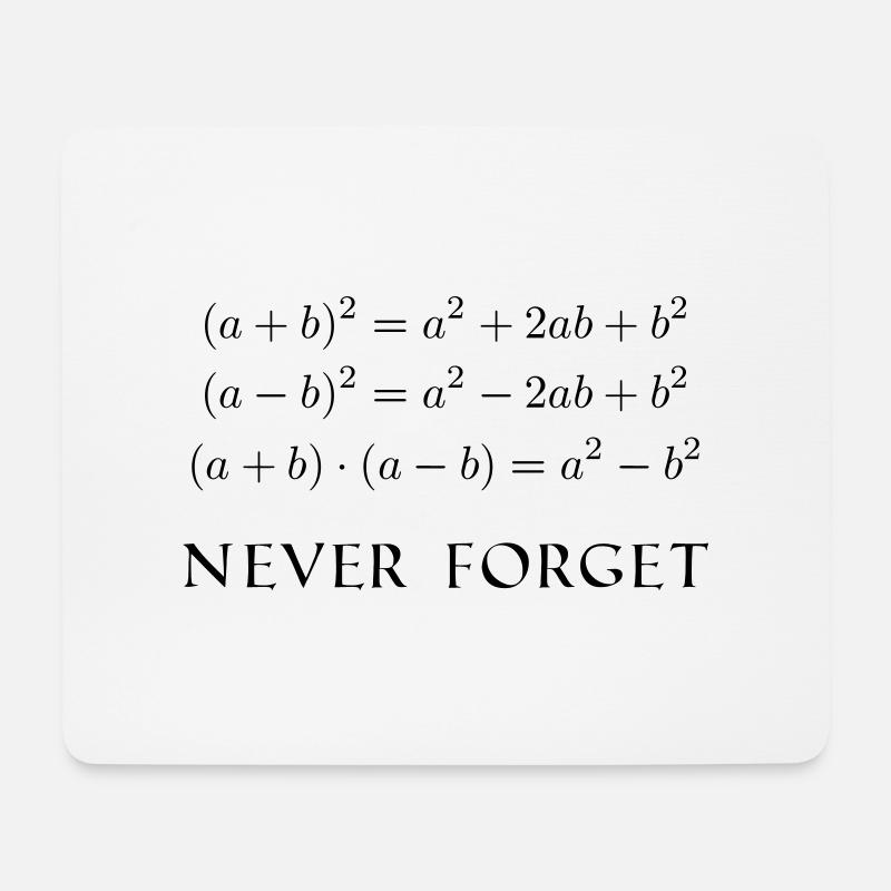 Binomial formulas - Mouse Pad (horizontal) - white