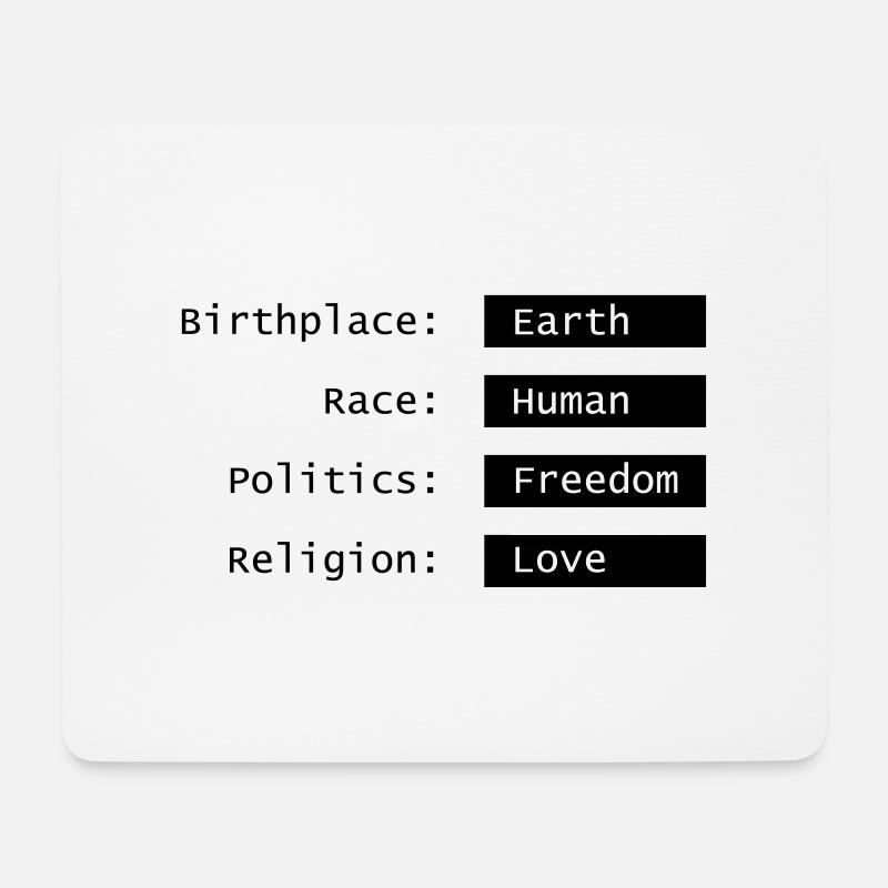 Kein Platz für Rassismus - Mousepad (Querformat) - Weiß