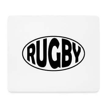 Rugby Logo 2 - Tapis de souris (format paysage) - blanc - Devant