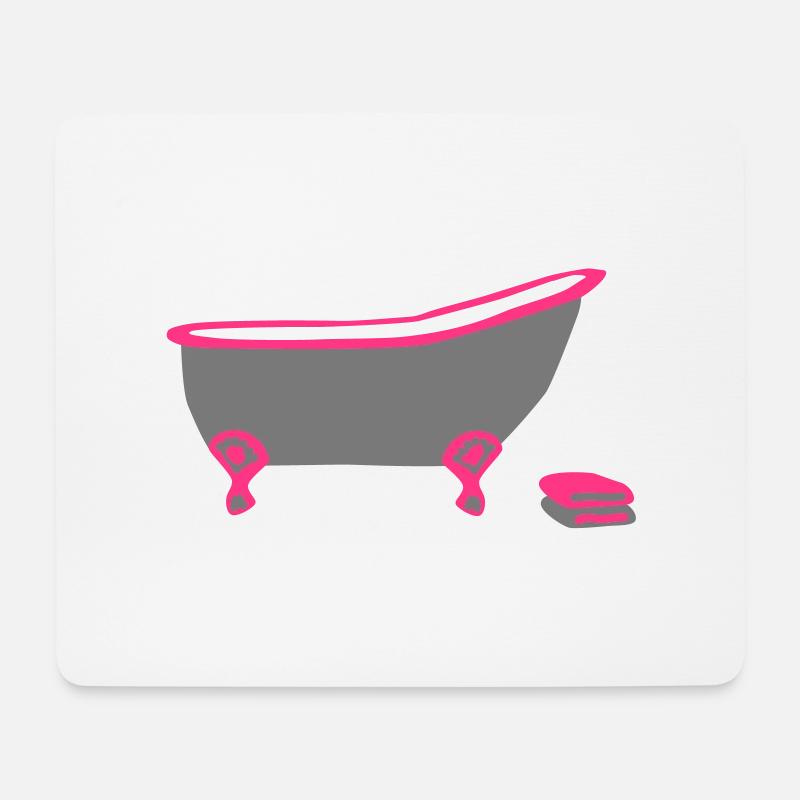 Badewanne - Mousepad (Querformat) - Weiß