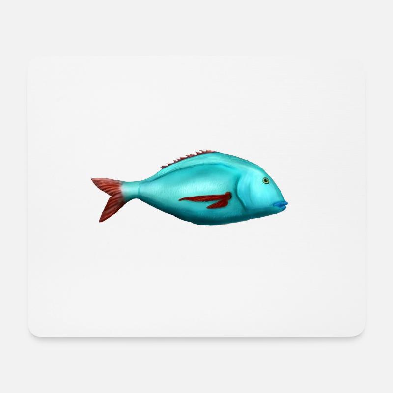 Der Fisch - Mousepad (Querformat) - Weiß