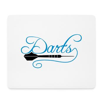 darts verein text frequenz herzschlag puls logo te - Mousepad (Querformat) - Weiß - Vorne
