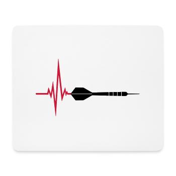 puls herzschlag frequenz logo text spielen darts v - Mousepad (Querformat) - Weiß - Vorne
