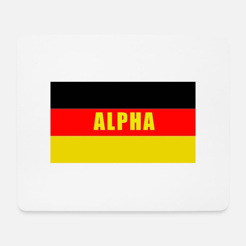 Alpha Deutschland gelb - Mousepad (Querformat) - Weiß