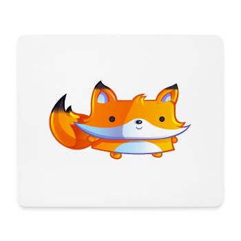 Youpie le renard - Tapis de souris (format paysage) - blanc - Devant