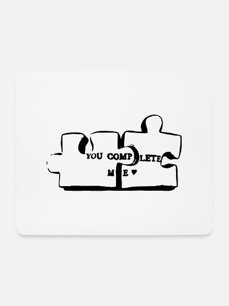 you complete me Puzzle - Mousepad (Querformat) - Weiß