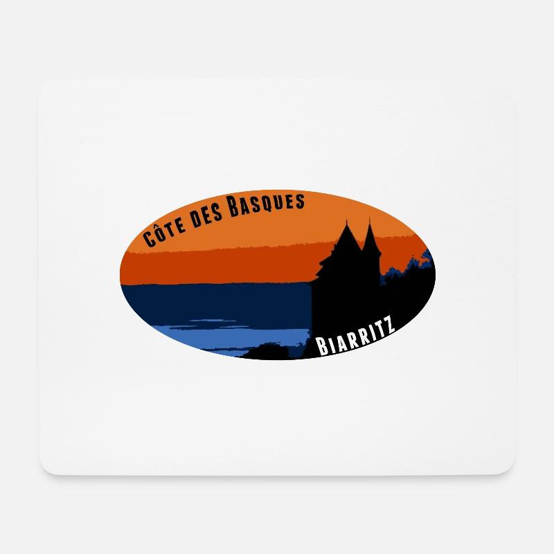 Côte des Basken Biarritz - Mousepad (Querformat) - Weiß