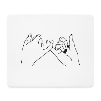 Fingern Valentinstag - Mein Herz für DICH! Liebe - Mousepad (Querformat) - Weiß - Vorne