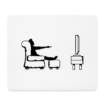 Toggle flat screen tv remote control - Mouse Pad (horizontal) - white - Front