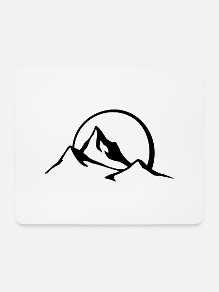 berg_panorama - Mouse Pad (horizontal) - white