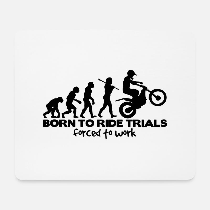 trials bike evolution 03 born to ride fo - Mouse Pad (horizontal) - white