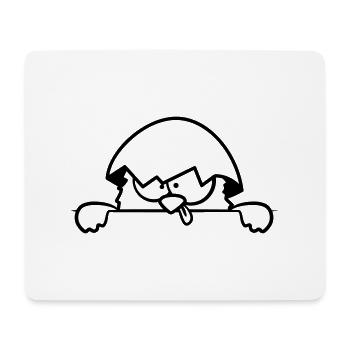 Poussins fous derrière le mur - Tapis de souris (format paysage) - blanc - Devant
