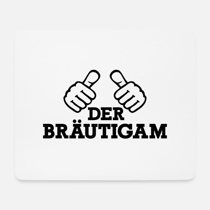 Bräutigam - Mousepad (Querformat) - Weiß