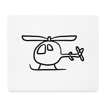 Comic Cartoon Kinder Heli Niedlich - Mousepad (Querformat) - Weiß - Vorne