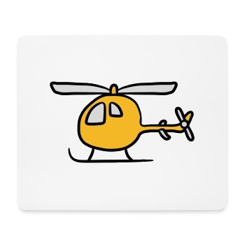 Comic Cartoon Kinder Heli Niedlich - Mousepad (Querformat) - Weiß - Vorne