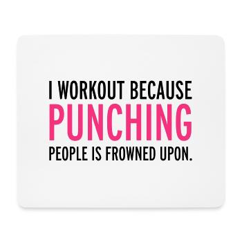 Workout - Mouse Pad (horizontal) - white - Front