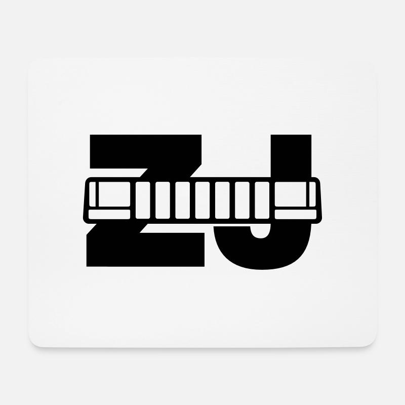 Jeep ZJ grill - Mousepad (Querformat) - Weiß