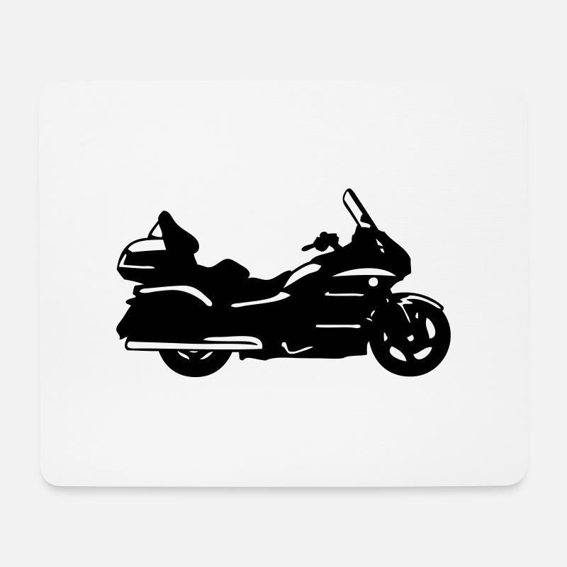 goldwing gt motorrad zeichnung - Mousepad (Querformat) - Weiß