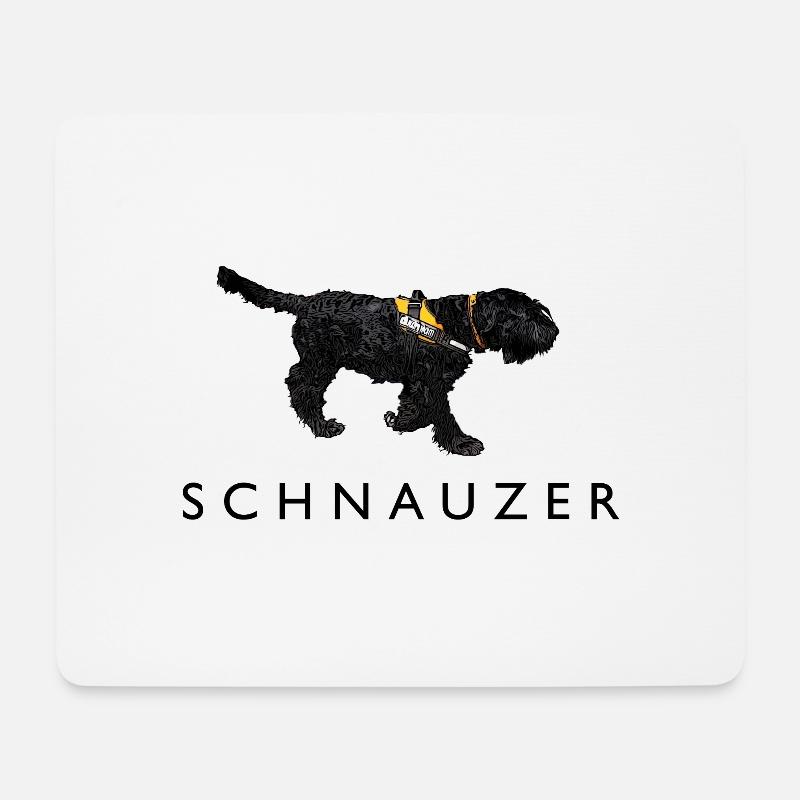 Der Schnauzer - Mousepad (Querformat) - Weiß