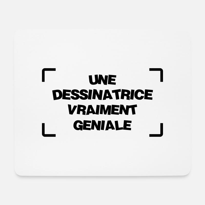 Dessin / Dessinateur / Dessinatrice / Manga - Tapis de souris (format paysage) - blanc