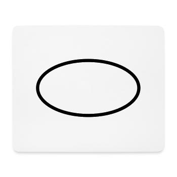 Forme / Symbole / Rond / Custom / Personnaliser - Tapis de souris (format paysage) - blanc - Devant