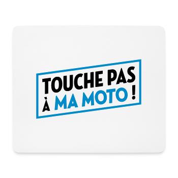 Moto / Motard / Motarde / Biker / Stunt / Cross - Tapis de souris (format paysage) - blanc - Devant