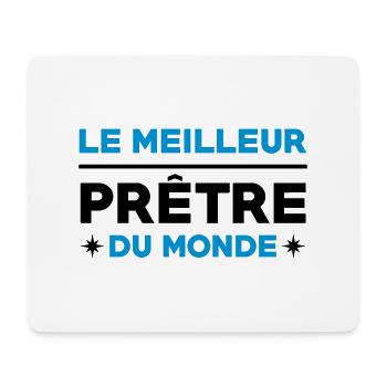 Prêtre / Pretre / Curé / Catho / Catholique - Tapis de souris (format paysage) - blanc - Devant