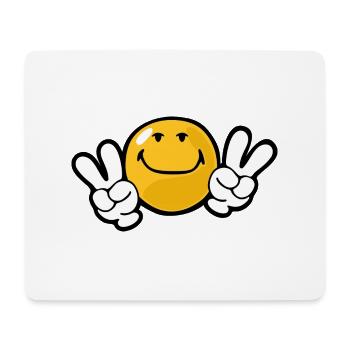 Smiley Confidence Ambition - Mouse Pad (horizontal) - white - Front
