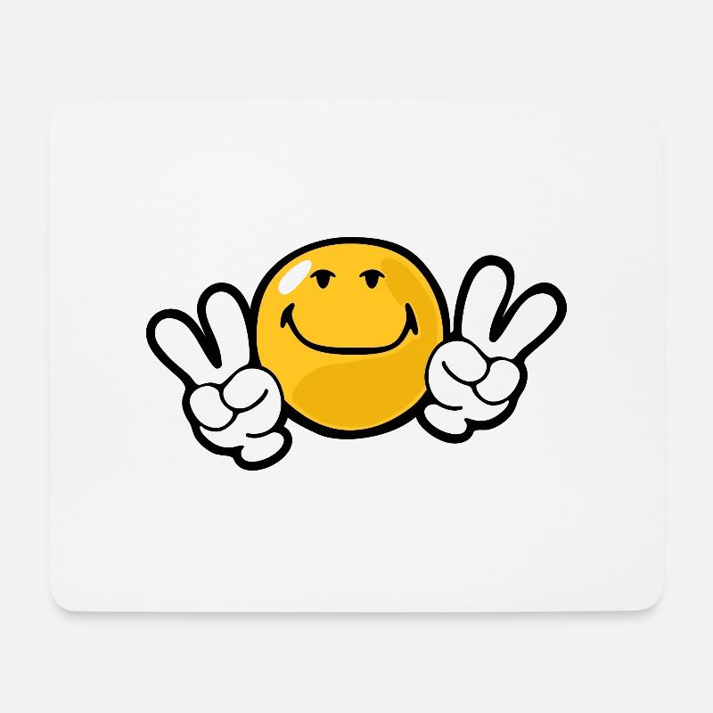 Smiley Confidence Ambition - Mousepad (Querformat) - Weiß
