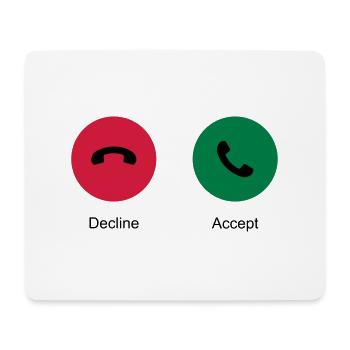 Decline Accept (Phone Call) - Mouse Pad (horizontal) - white - Front