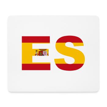 Espagne Drapeau ISO Code ES Madrid Europe Ibiza UE - Tapis de souris (format paysage) - blanc - Devant