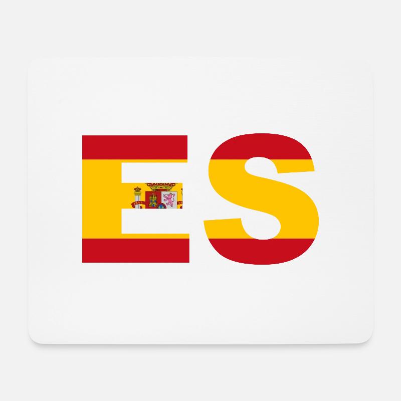 Spanien Flagge ISO Code ES Madrid Europa Ibiza EU - Mousepad (Querformat) - Weiß