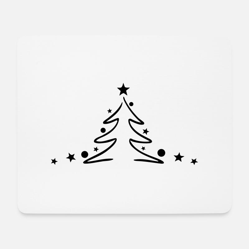Weihnachten - Baum Kugeln - Mousepad (Querformat) - Weiß