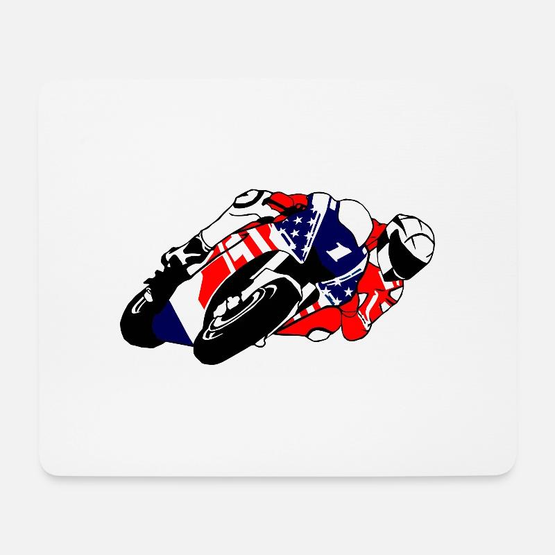 MotoGP - Superbike - Mousepad (Querformat) - Weiß