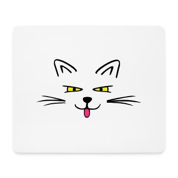 Funny cat - Tapis de souris (format paysage) - blanc - Devant