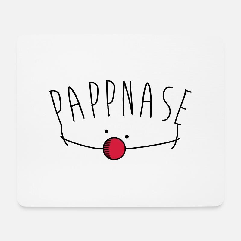 Pappnase Clown - Mousepad (Querformat) - Weiß