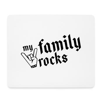 family rocks my - Mousepad (Querformat) - Weiß - Vorne