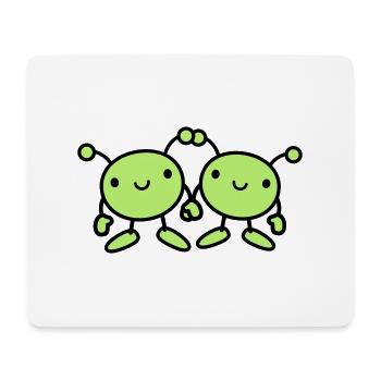 in love alien couple 2 - Mouse Pad (horizontal) - white - Front