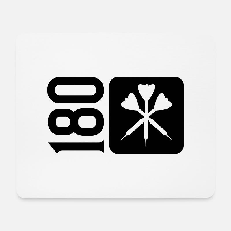 darts icon 180 - Mousepad (Querformat) - Weiß