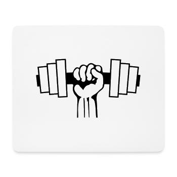 hand lift - Mousepad (Querformat) - Weiß - Vorne