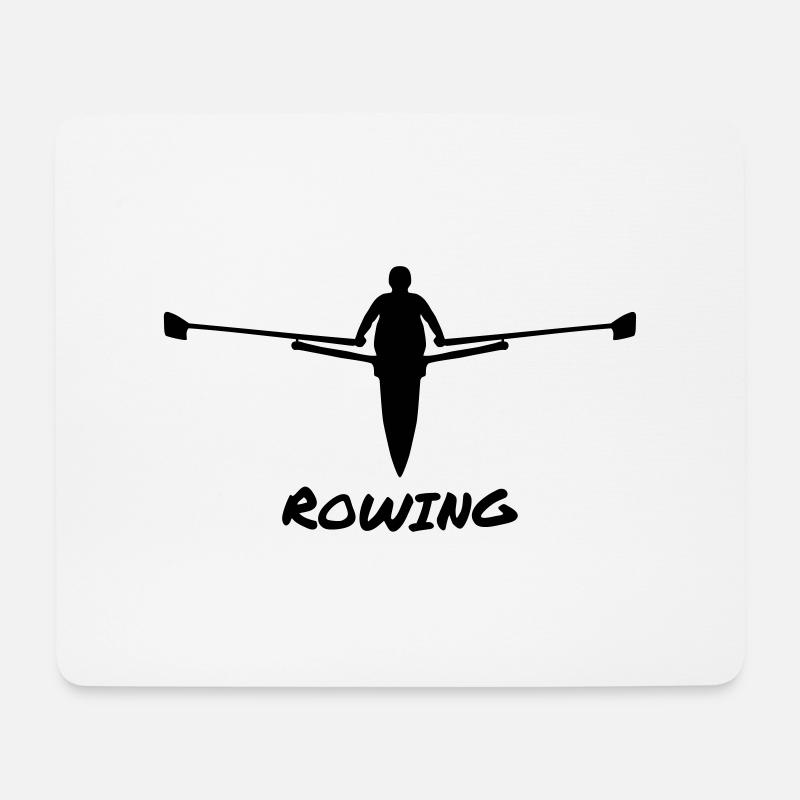Rudern, Ruderer - Mousepad (Querformat) - Weiß