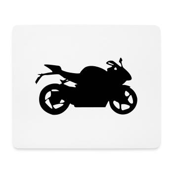 motorrad silhouette - Mousepad (Querformat) - Weiß - Vorne