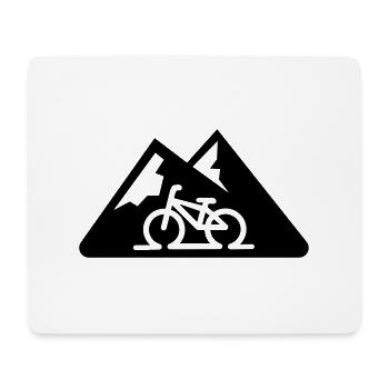 vélo de montagne - Tapis de souris (format paysage) - blanc - Devant