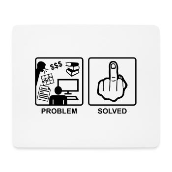 Problem Solved - Finger, Fuck you - Mouse Pad (horizontal) - white - Front