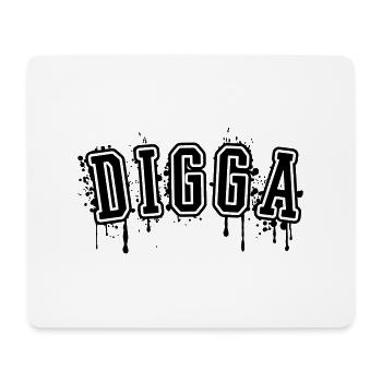 DIGGA - Mousepad (Querformat) - Weiß - Vorne
